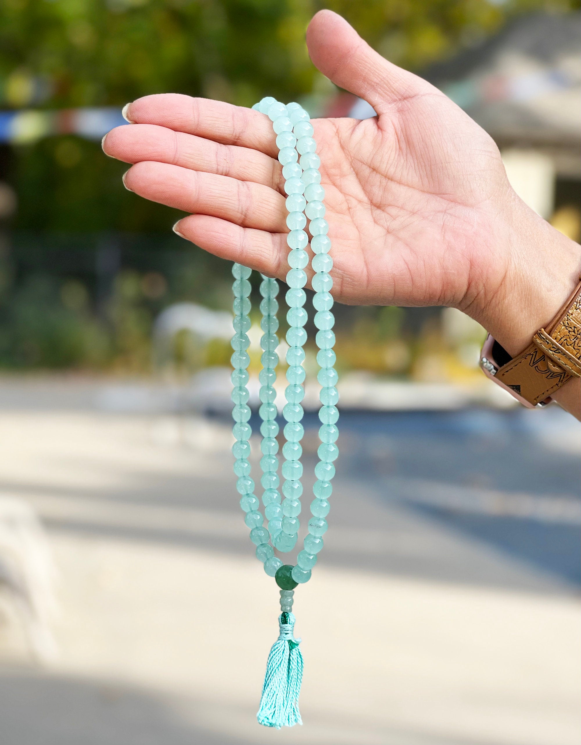 Onyx Mala 108 Beads – Tibetan Buddhist Meditation Prayer Necklace