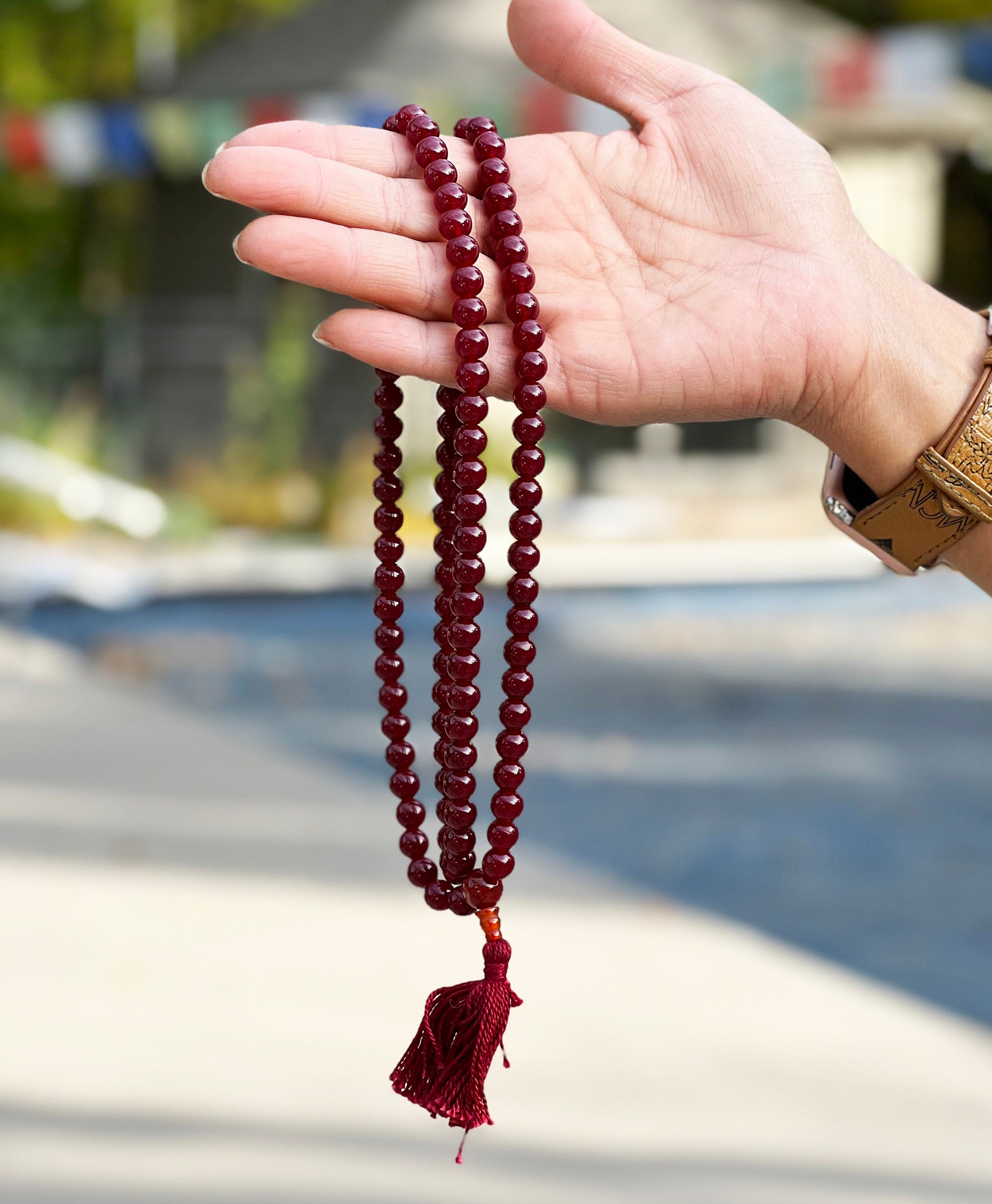 Onyx Mala 108 Beads – Tibetan Buddhist Meditation Prayer Necklace