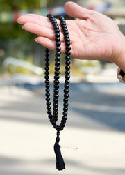 Tibetan 108 Beads Meditation Yoga Onyx Stone Mala With Pouch