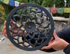 Handcrafted Wooden Lotus Flower Wall Décor Hanging Art - DharmaObjects