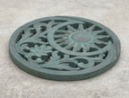 Handcrafted Wooden Celestial Sun Moon Wall Décor Hanging Art