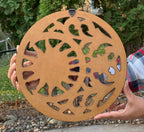 Handcrafted Wooden Celestial Sun Moon Wall Décor Hanging Art