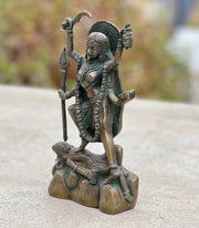 Hindu Goddess Of Time, Destruction & Power Kali Ma Statue Solid Brass 8 Inches Tall 3.3LB (1.4 KG)