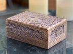 Hand Carved Tree of Life Wooden Box Keepsake Jewelry Storage Watch Box - DharmaObjects
