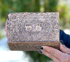 Hand Carved Tree of Life Wooden Box Keepsake Jewelry Storage Watch Box - DharmaObjects