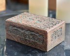 Hand Carved Tree of Life Wooden Box Keepsake Jewelry Storage Watch Box - DharmaObjects