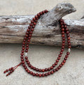 Tibetan Buddhist Genuine Rosewood Mala / Rosary 108 Beads / Free Silk Pouch