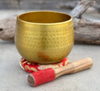 Large Tibetan Ring Gong Singing Bowl Complete Set Deep Meditation ~ Yoga, Mindfulness, Spiritual & Chakra Healing