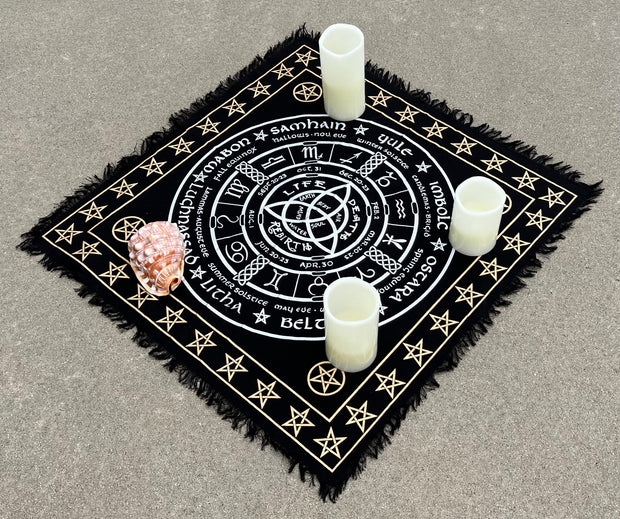 Cycle Of Life Altar Cloth Tarot Witchcraft Table Cloth Cover