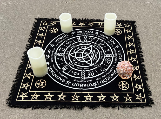 Cycle Of Life Altar Cloth Tarot Witchcraft Table Cloth Cover