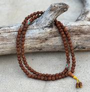 Hindu Yoga Natural Rudraksha 21 Beads Adjustable Wrist Mala Bracelets Free Pouch