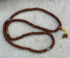 Hindu Yoga Natural Rudraksha 21 Beads Adjustable Wrist Mala Bracelets Free Pouch