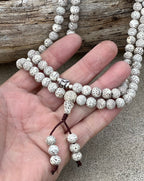Tibetan Buddhist Lotus Seed Mala Prayer 108 Beads With Free Silk Pouch