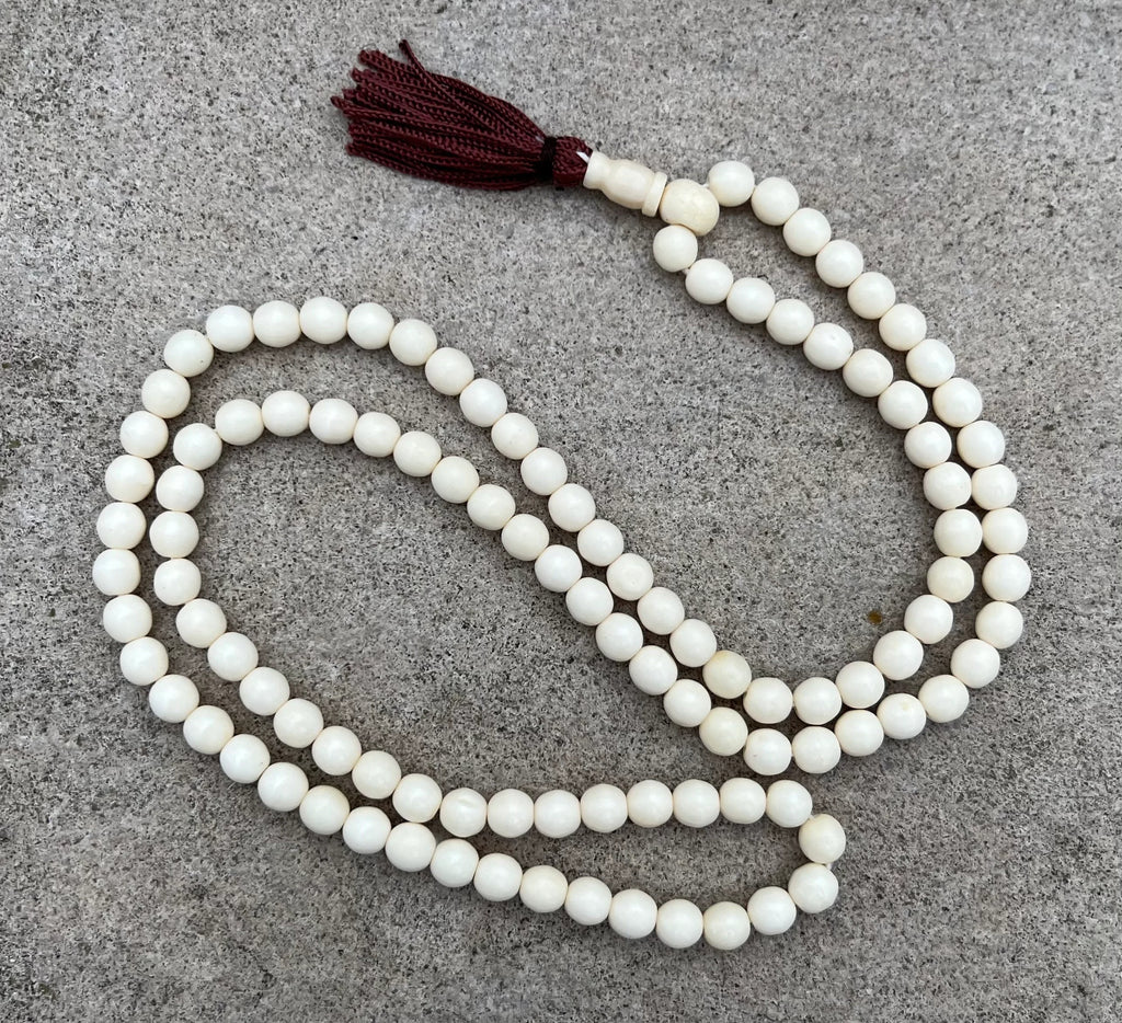 Tibetan Buddhist Natural Yak Bone / Rosary 108 Beads - DharmaObjects