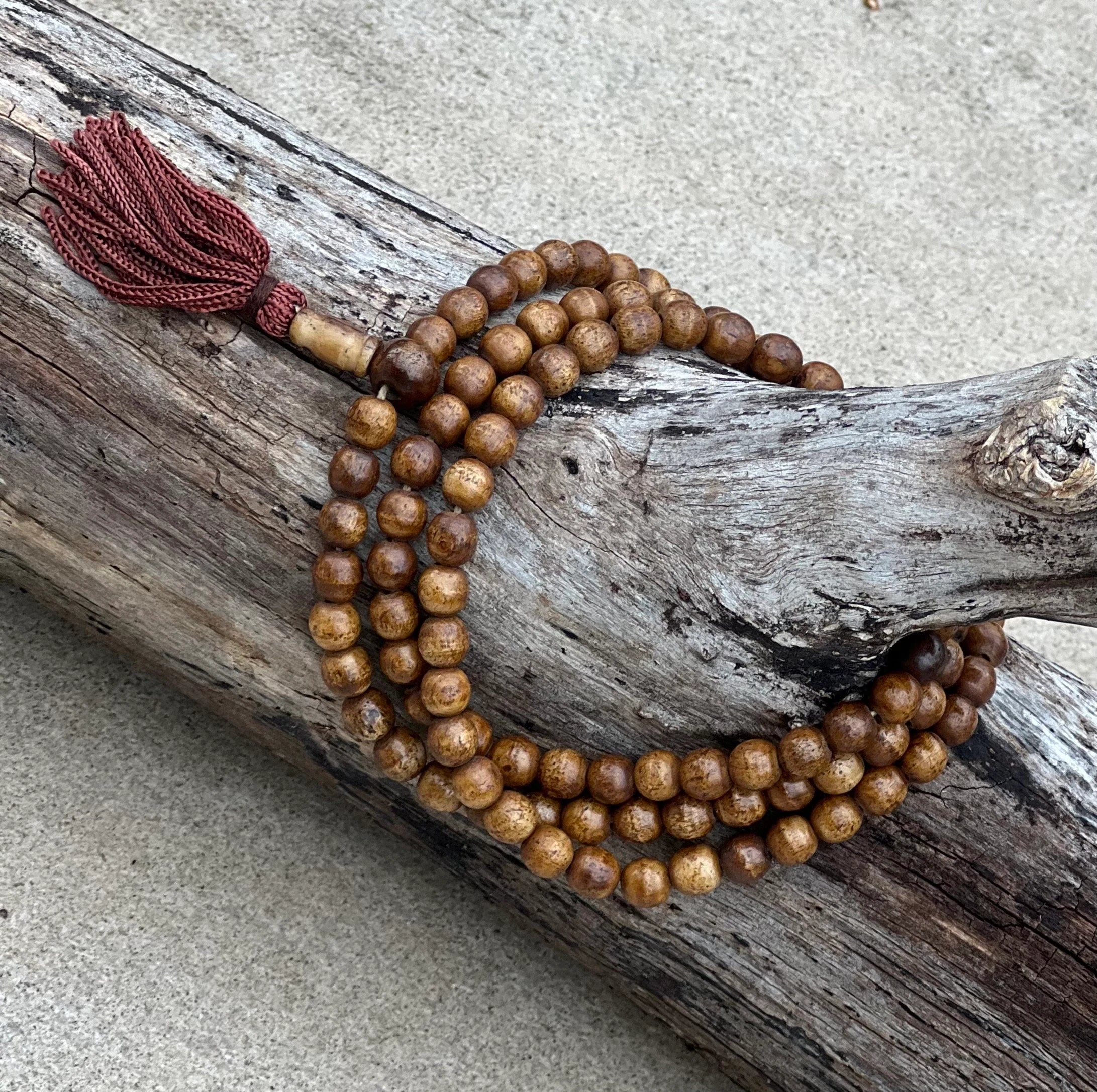 Tibetan Buddhist Natural Yak Bone / Rosary 108 Beads - DharmaObjects