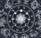 Zodiac Astrology Sun Moon Altar Cloth Tarot Witchcraft Table Cloth Cover