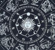 Zodiac Astrology Sun Moon Altar Cloth Tarot Witchcraft Table Cloth Cover