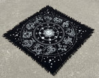 Zodiac Astrology Sun Moon Altar Cloth Tarot Witchcraft Table Cloth Cover