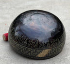 Rare Old Engraved Tibetan Singing Bowl 8.5" | Antique Collector Bowl with E Note Solar Plexus Chakra Tone - DharmaObjects