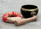 Tibetan Tree Of Life Singing Bowl Set 4" | Handmade Meditation Bowl with Mallet & Cushion for Yoga, Mindfulness & Spiritual Healing - DharmaObjects