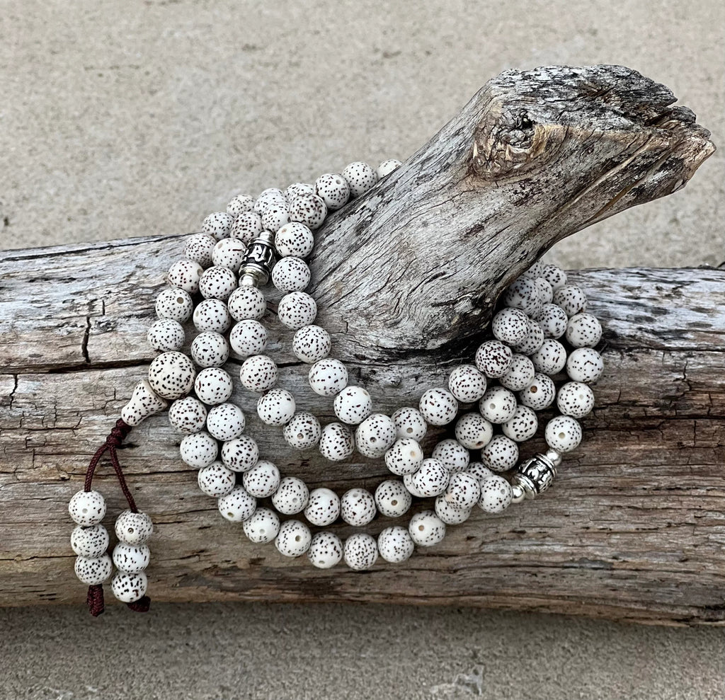 Tibetan Buddhist Lotus Seed Mala Prayer 108 Beads With Free Silk Pouch