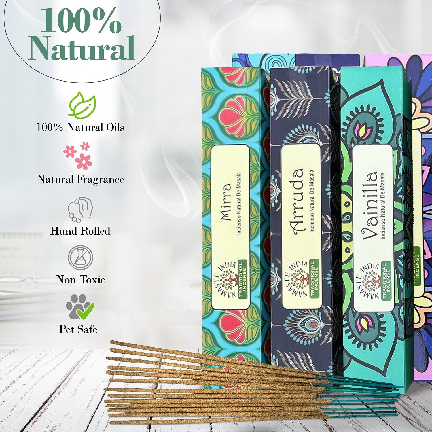 Hand Rolled Namaste India All Natural Traditional Masala Incense