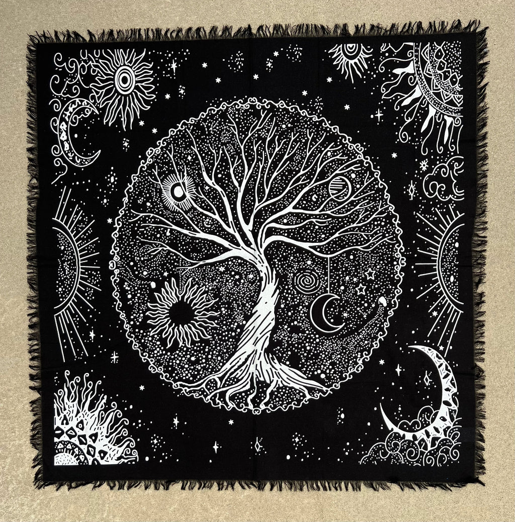 Tree Of Life Altar Cloth Tarot Witchcraft Table Cloth Cover Wall Decor 36 X 36 Inches