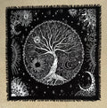 Tree Of Life Altar Cloth Tarot Witchcraft Table Cloth Cover Wall Decor 36 X 36 Inches