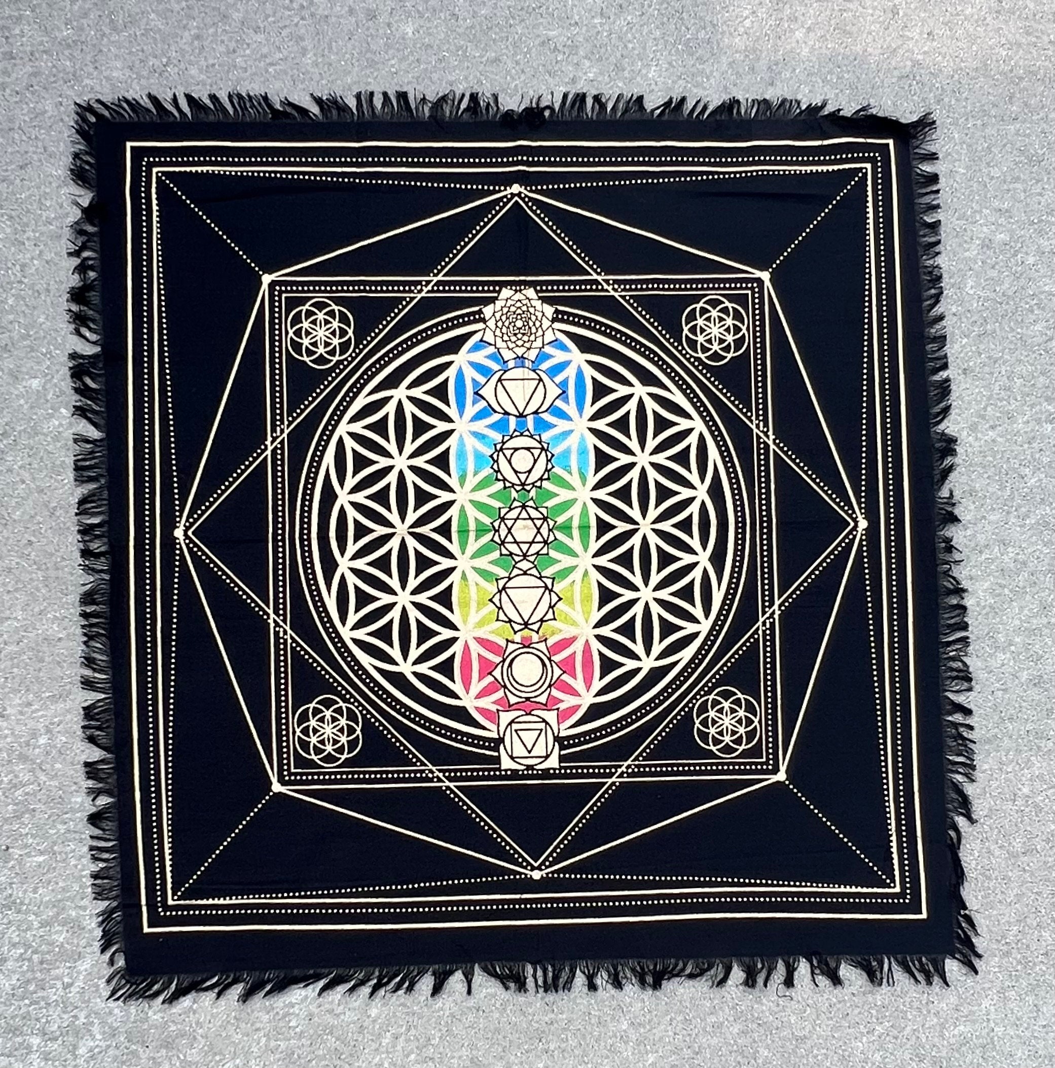 Altar Cloth Tarot Witchcraft Table Cloth Cover Wall Decor Art 24 X 24 Inches - DharmaObjects