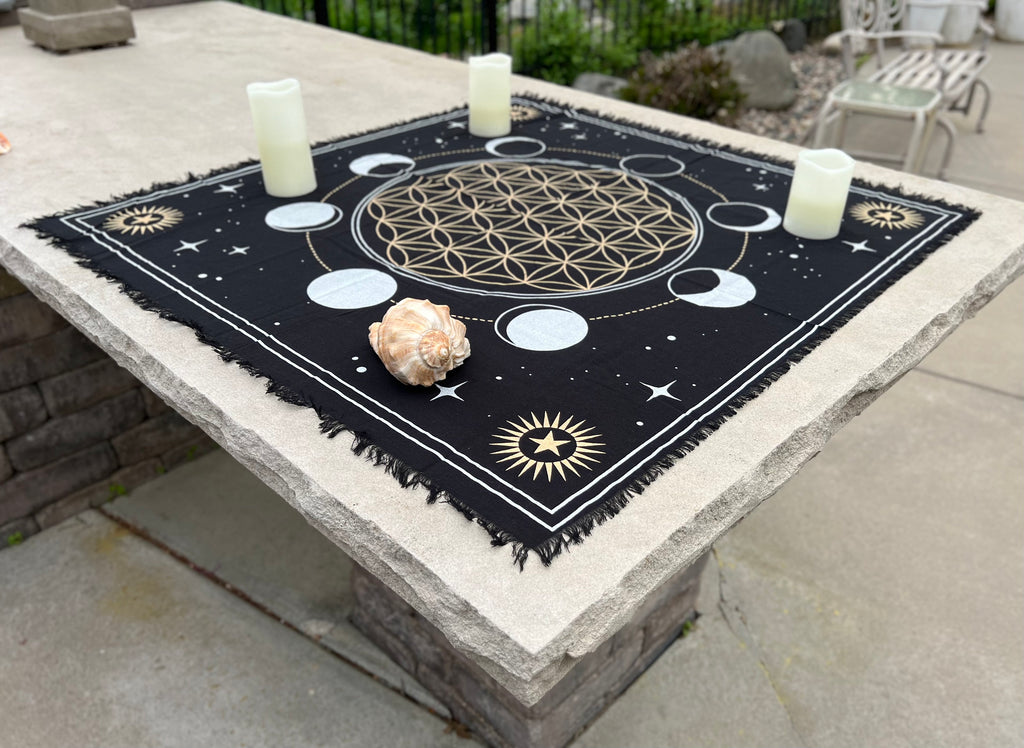 Altar Cloth Tarot Witchcraft Table Cloth Cover Wall Decor Wall Art 36 X 36 Inches