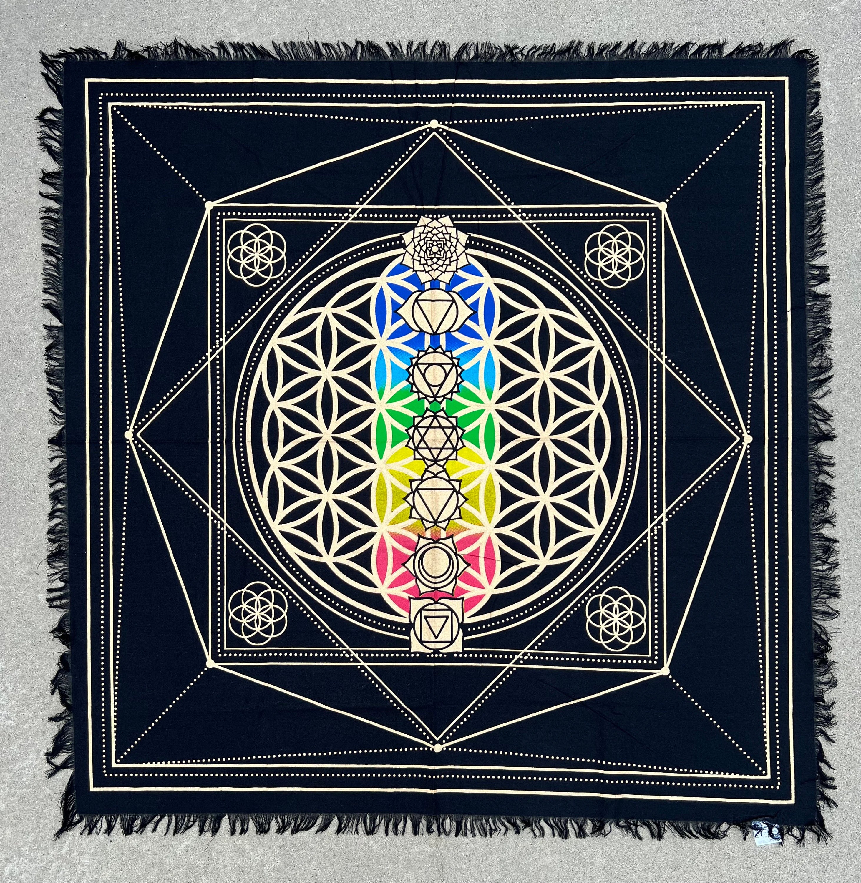 Altar Cloth Tarot Witchcraft Table Cloth Cover Wall Decor Wall Art 36 X 36 Inches - DharmaObjects