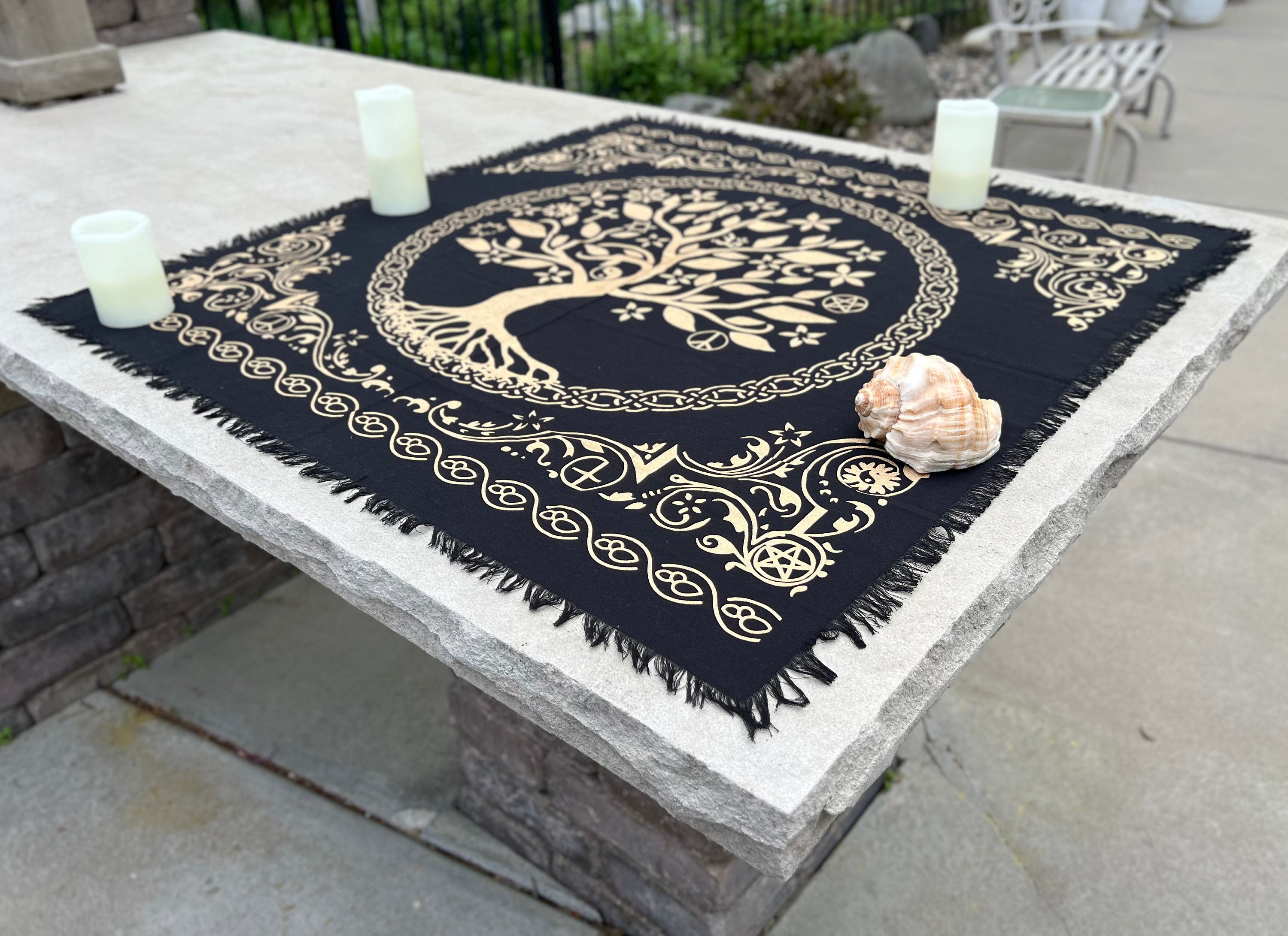 Altar Cloth Tarot Witchcraft Table Cloth Cover Wall Decor Art 24 X 24 Inches - DharmaObjects
