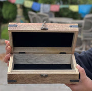 Hand Carved Jewelry Trinket Keepsake Wooden Storage Box