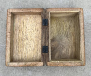 Hand Carved Chakra Wooden Box Keepsake Jewelry Storage