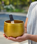 Large Tibetan Ring Gong Singing Bowl Complete Set Deep Meditation ~ Yoga, Mindfulness, Spiritual & Chakra Healing
