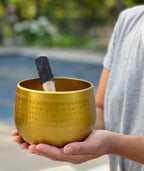 Large Tibetan Ring Gong Singing Bowl Complete Set Deep Meditation ~ Yoga, Mindfulness, Spiritual & Chakra Healing