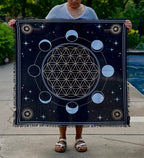 Altar Cloth Tarot Witchcraft Table Cloth Cover Wall Decor Wall Art 36 X 36 Inches