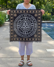 Cycle Of Life Altar Cloth Tarot Witchcraft Table Cloth Cover