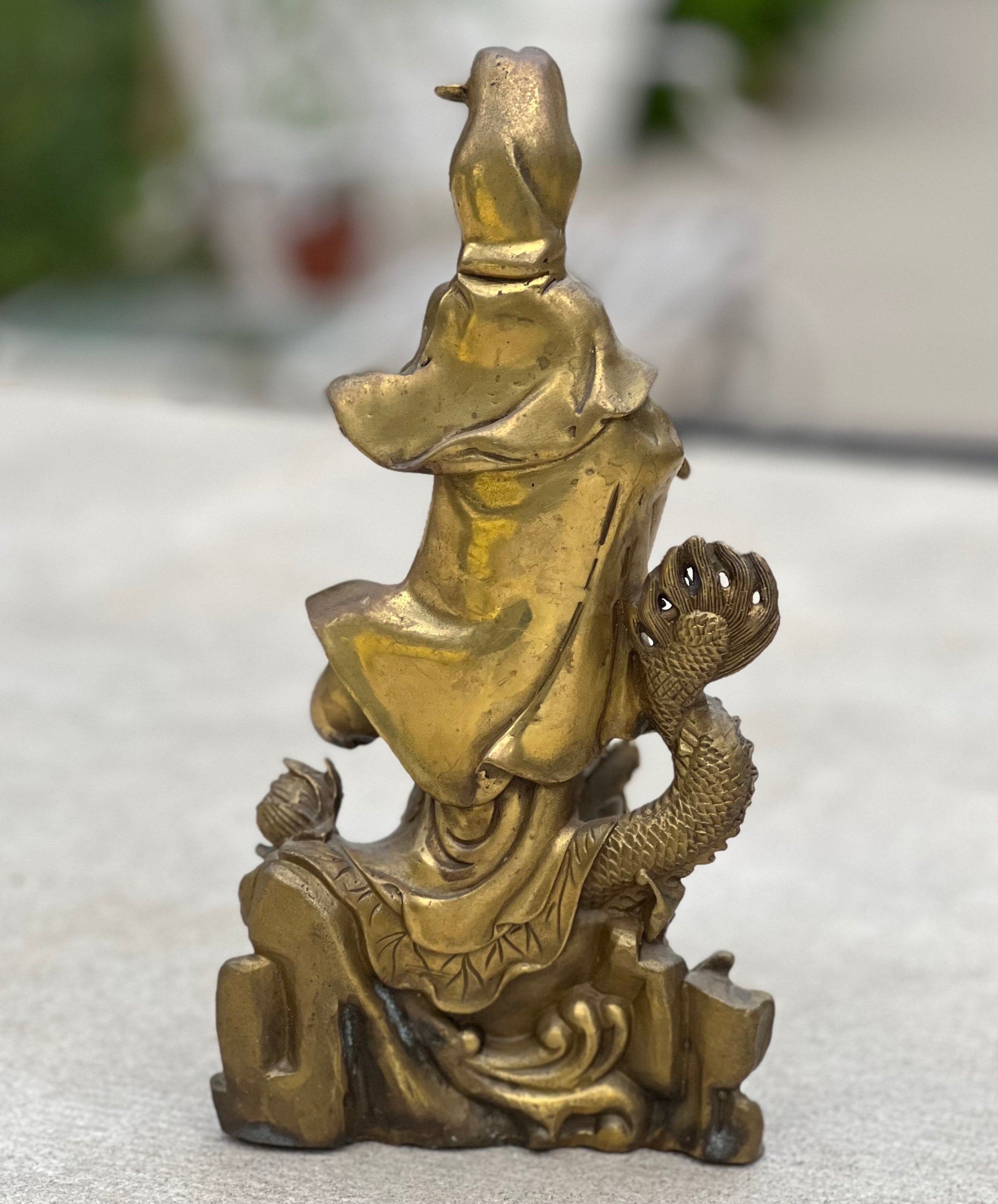 Kuan Yin Quan Yin Brass Statue Female Buddha Blessing