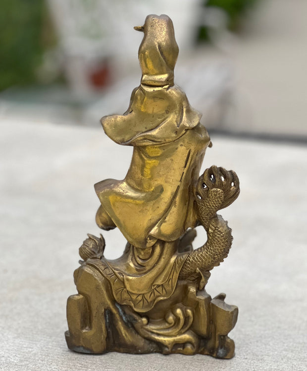 Kuan Yin Quan Yin Brass Statue Female Buddha Blessing