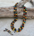 Tibetan Multi Stones 108 Beads Chakra Mala Meditation Yoga With Guru Bead - DharmaObjects