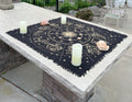 Zodiac Astrology Sun Moon Altar Cloth Tarot Witchcraft Table Cloth Cover Gold - DharmaObjects