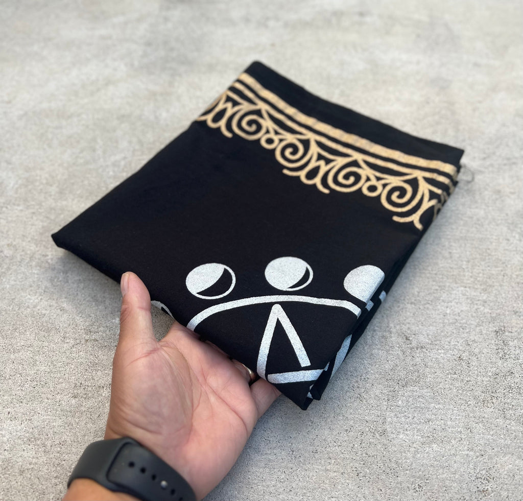 Triple Moon Long Altar Cloth Tarot Witchcraft Table Cloth Cover Wall Decor Wall Art 72 X 23 Inches - DharmaObjects