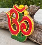 Handcrafted Om Symbol For Home Wall Mounted Art Decor Hanging Hindu Buddhist Altar Decor, Meditation Space, Yoga Studio Decor - DharmaObjects