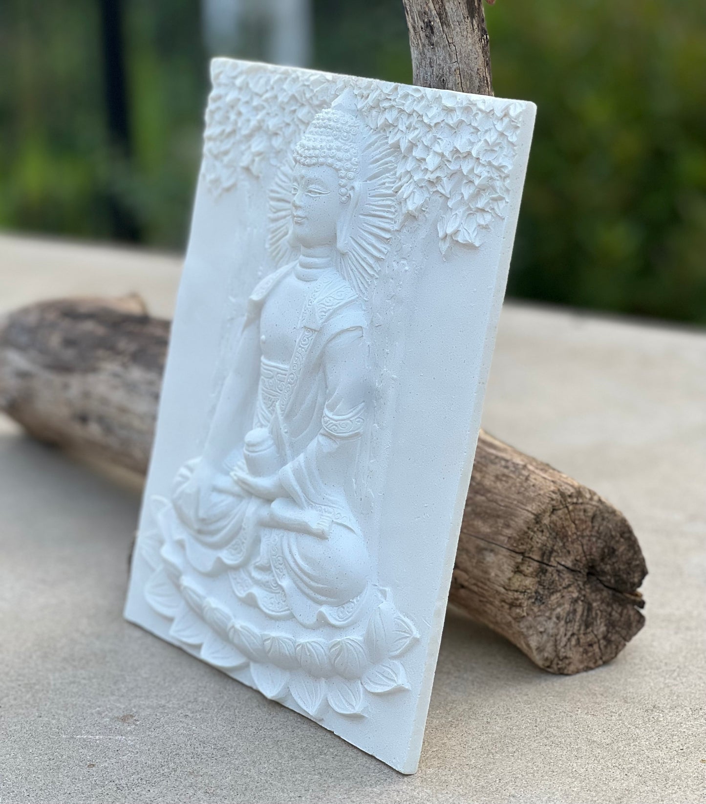 Buddha Under Bodhi Tree Wall Decor for Home Altar Shrine Meditation