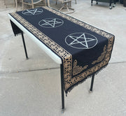 Pentagram Long Altar Cloth Tarot Witchcraft Table Cloth Cover Wall Decor Wall Art 72 X 23 Inches