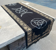 Triple Moon Long Altar Cloth Tarot Witchcraft Table Cloth Cover Wall Decor Wall Art 72 X 23 Inches