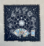 Zodiac Astrology Sun Moon Altar Cloth Tarot Witchcraft Table Cloth Cover
