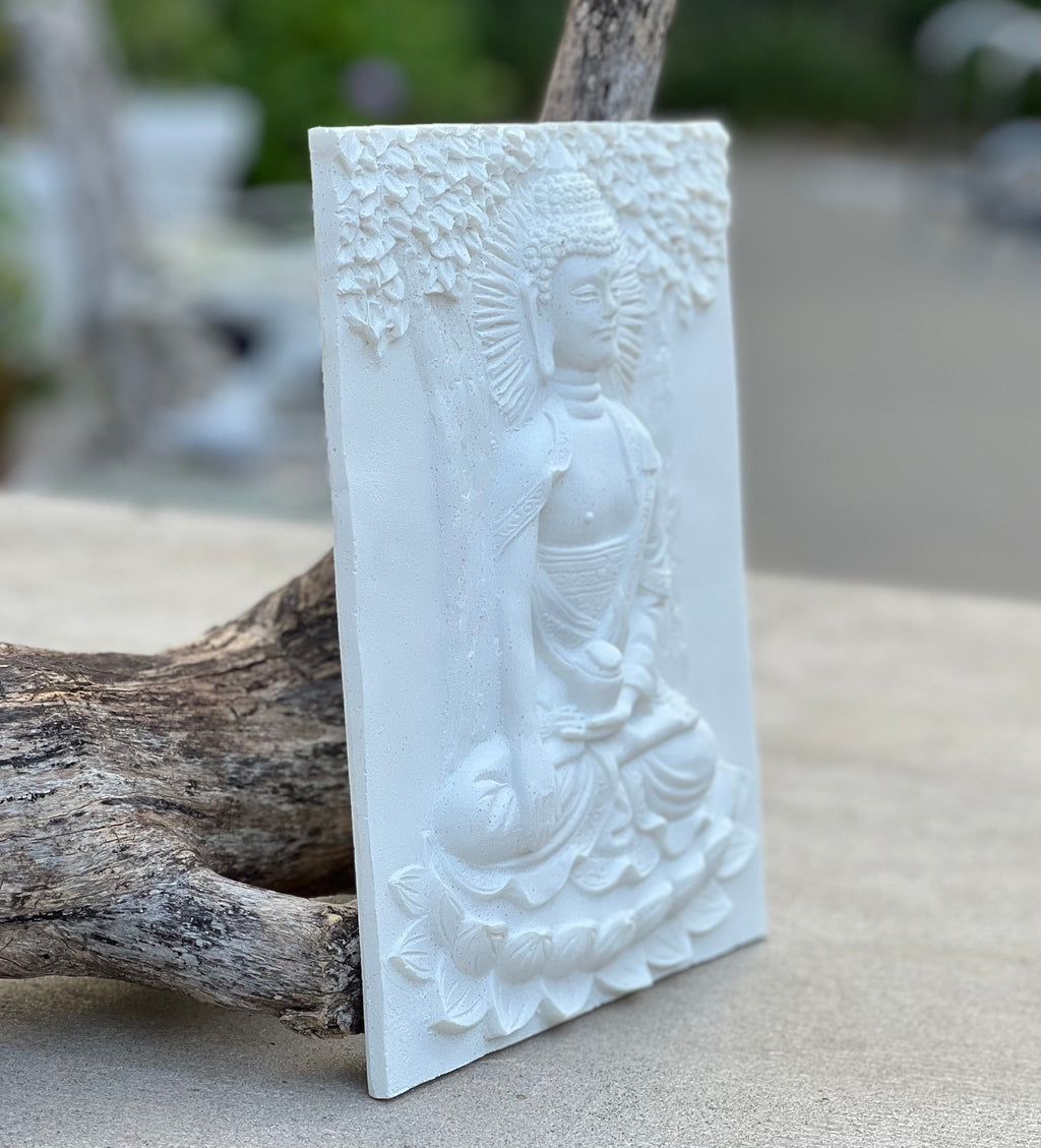 Buddha Under Bodhi Tree Wall Decor for Home Altar Shrine Meditation