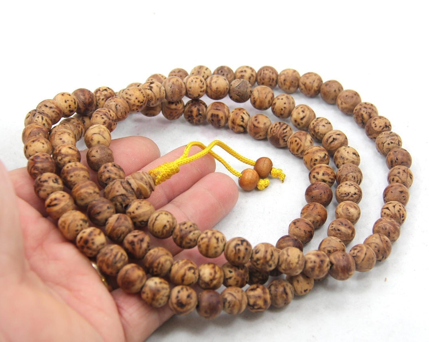 Tibetan Buddhist Meditation Bodhi Seed Mala / newest Rosary 108 Beads With Free Pouch | Certified Handmade